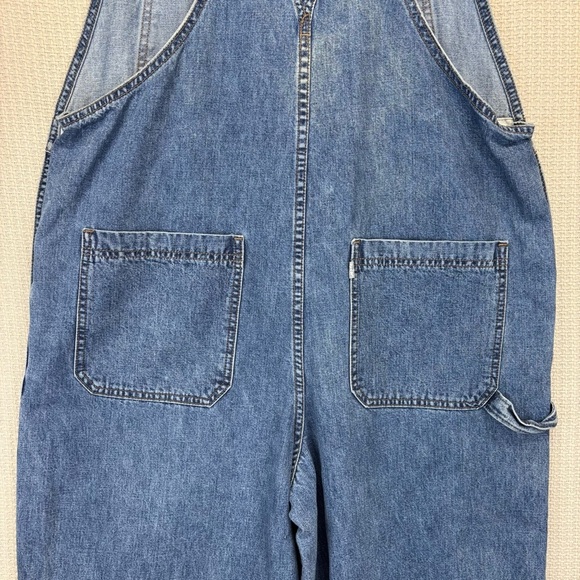 Vintage Y2K Levis Silver Tab Fits Men’s Size XL Blue Denim Baggy Overalls Faded - Picture 10 of 14